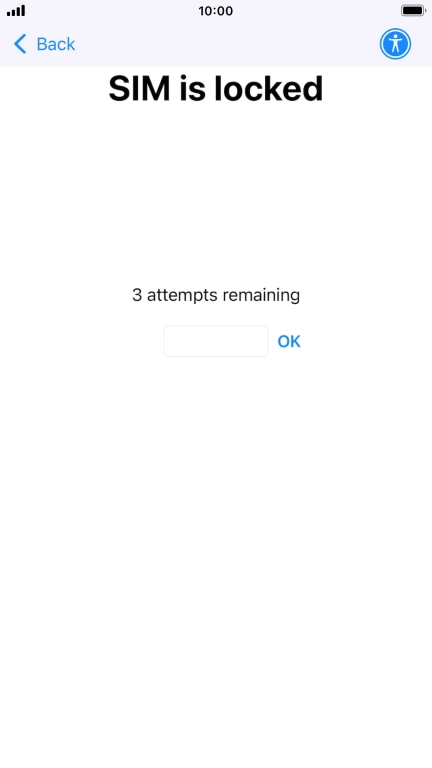 If your SIM is locked, key in your PIN and press OK. The default PIN is 1111.