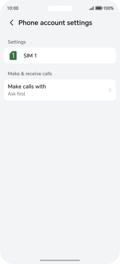 Press the name of the SIM.
