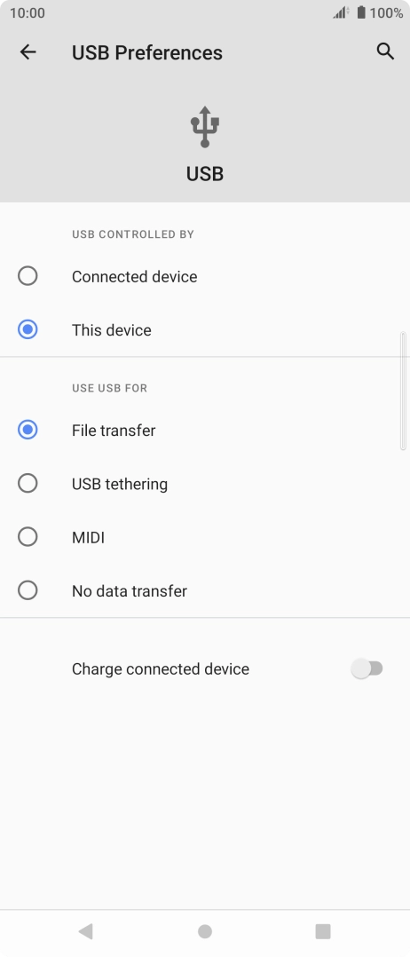 Press File transfer.