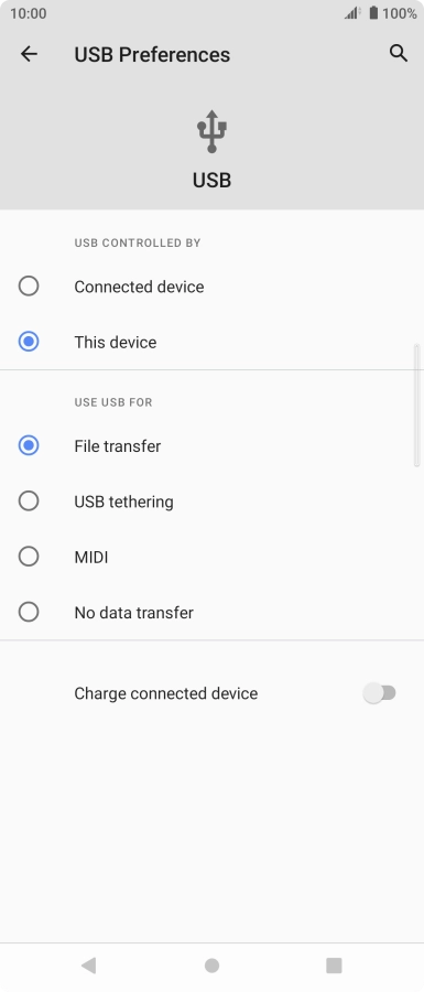Press File transfer.