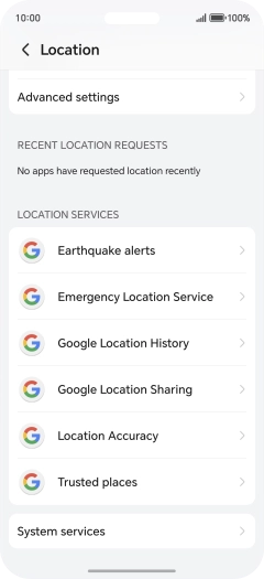 Press Location Accuracy.