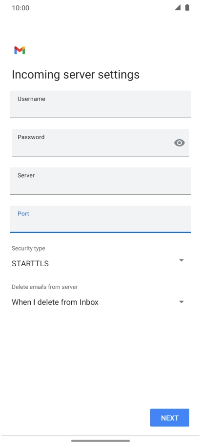 Press the drop down list below 