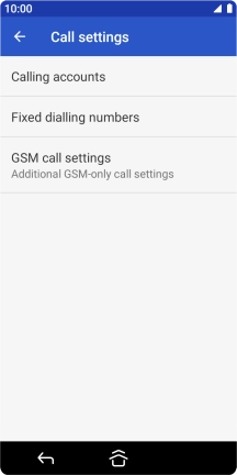 Press GSM call settings.