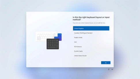 Click the required keyboard layout.