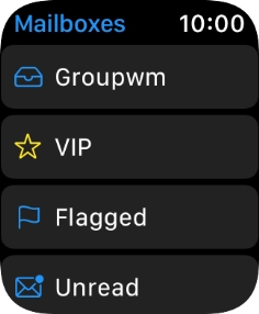 Press the required email account.