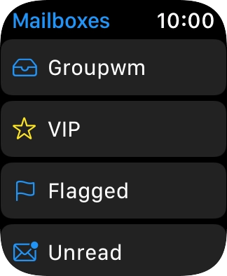 Press the required email account.
