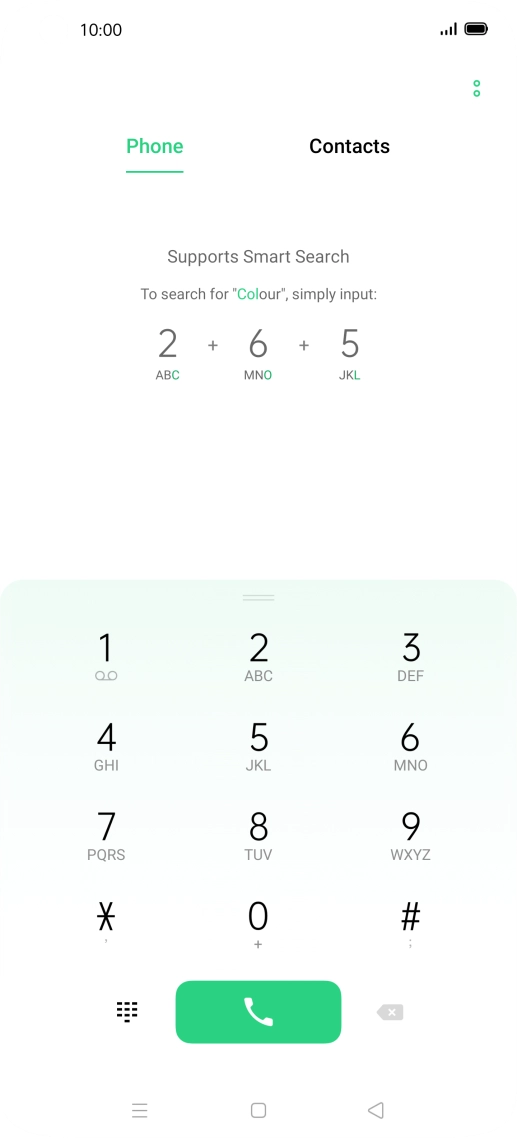 Press the menu icon.