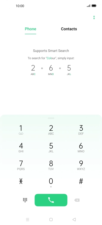 Press the menu icon.