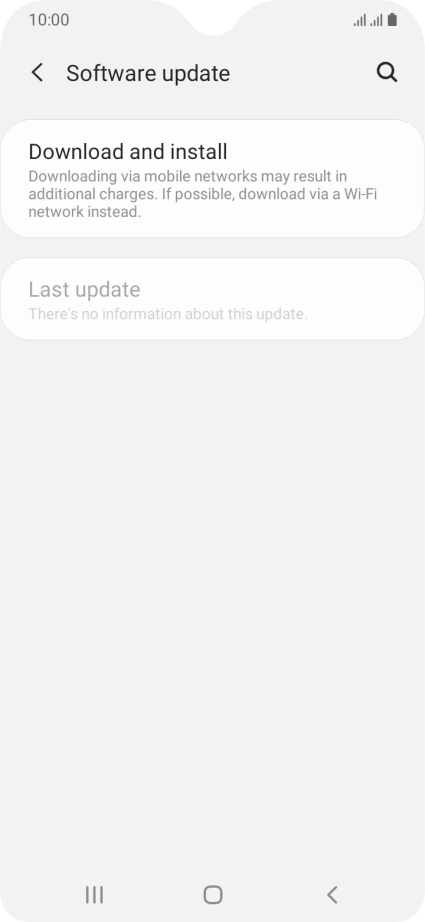 Press Download and install. If a new software version is available, it's displayed. Follow the instructions on the screen to update the phone software.