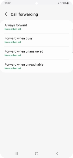 Press the required divert type.
