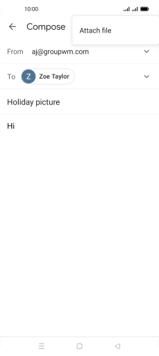 Press Attach file and go to the required folder.