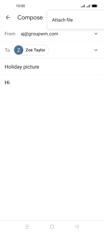 Press Attach file and go to the required folder.
