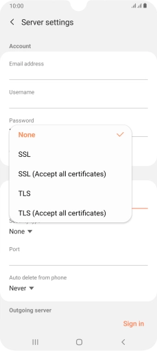 Press None to turn off the function.