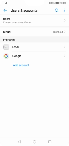 Press the menu icon.