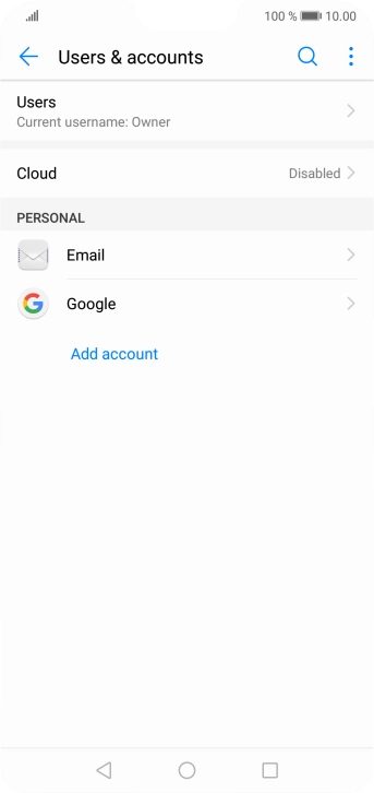 Press the menu icon.