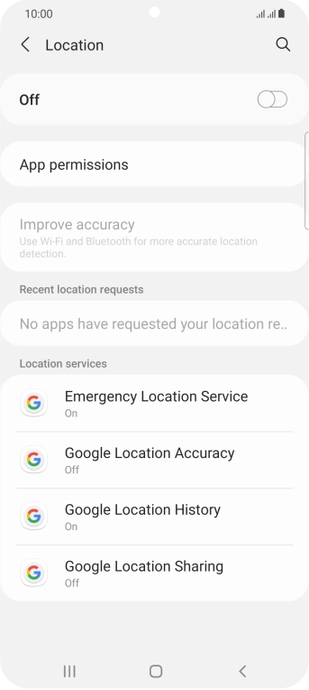 Press the indicator to turn the function on or off.