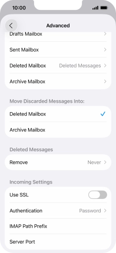 Press the indicator next to 