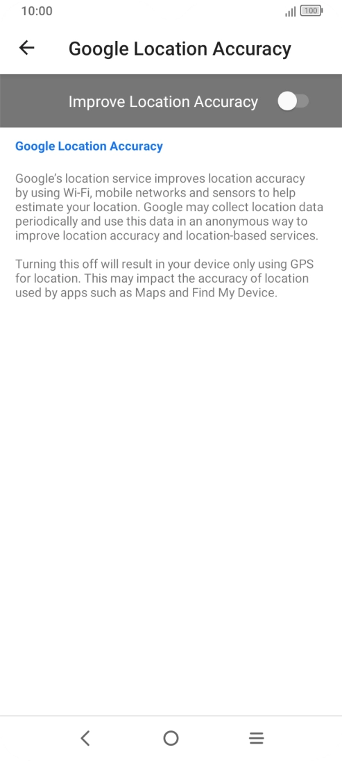 If you press the indicator next to 