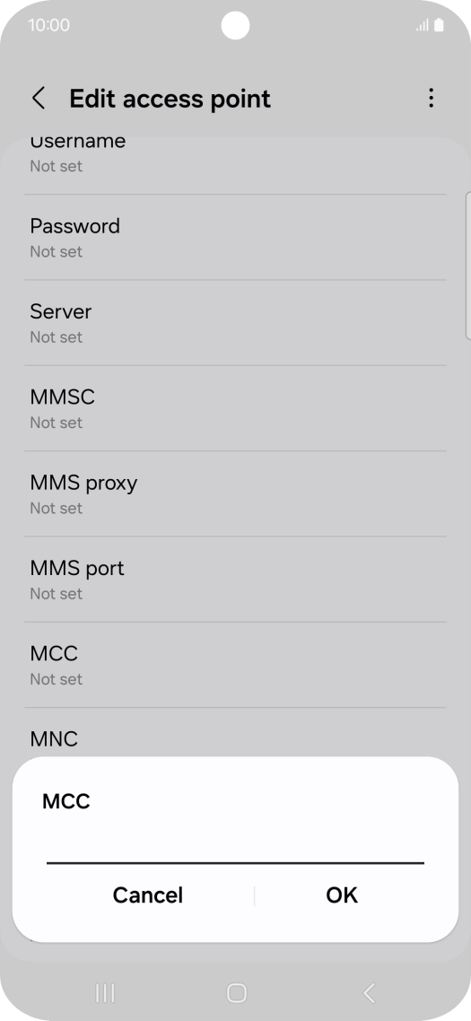 Key in 234 and press OK.