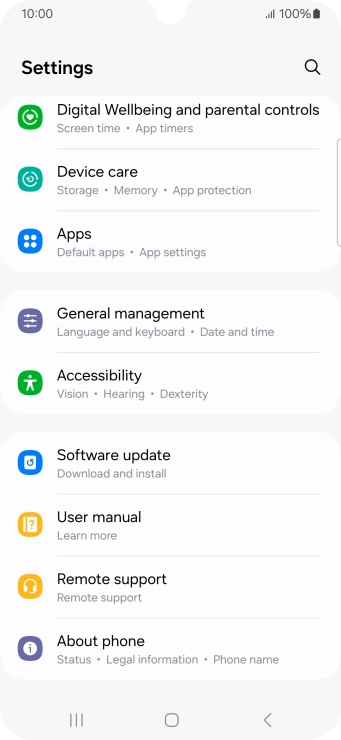 Press Software update.