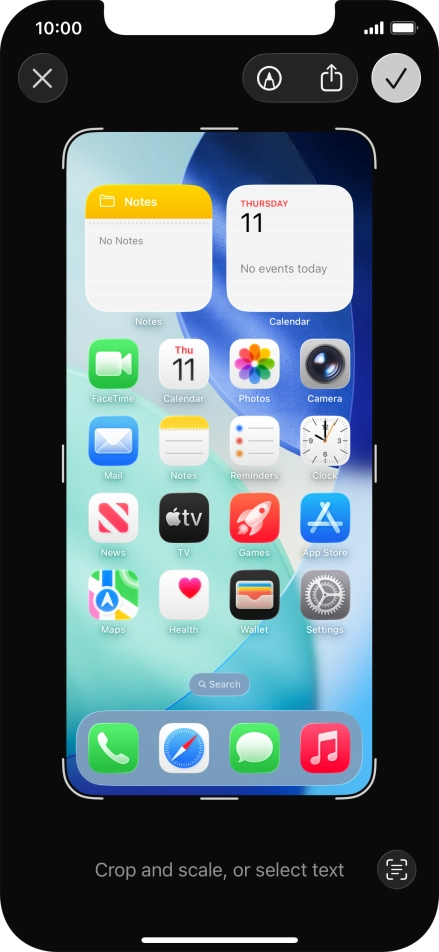 Follow the instructions on the screen to edit and save your screenshot.
