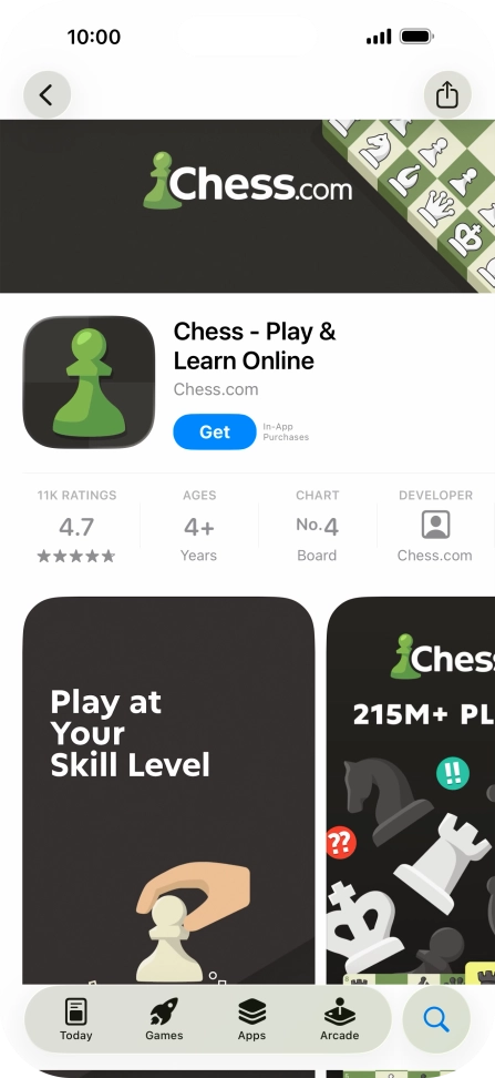 Press Get and follow the instructions on the screen to install the app.