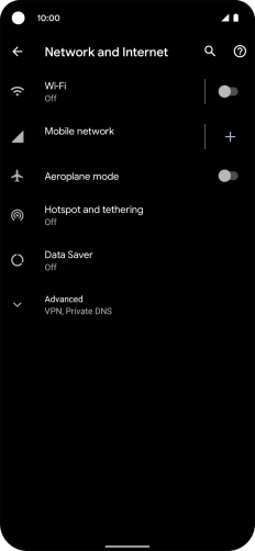 Press Mobile network.