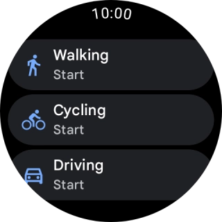 Press the required mode of transportation.