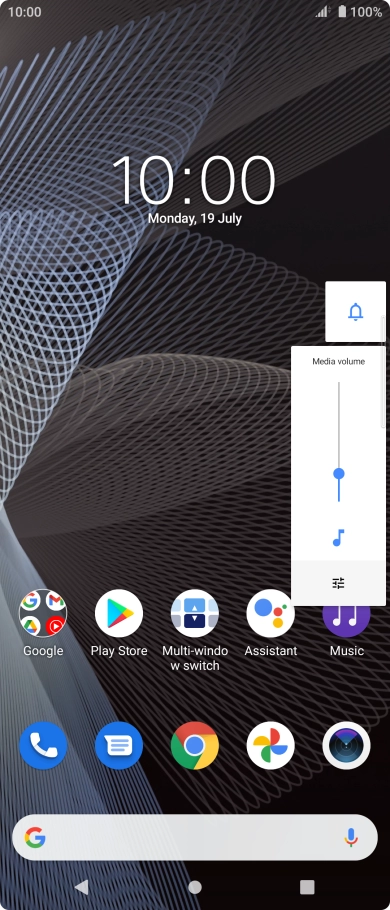 Press the sound mode icon the necessary number of times to turn silent mode on or off.