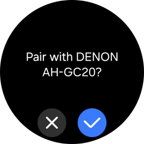 Press the confirm icon.