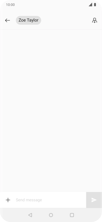 Press the text input field and write the text for your MMS.