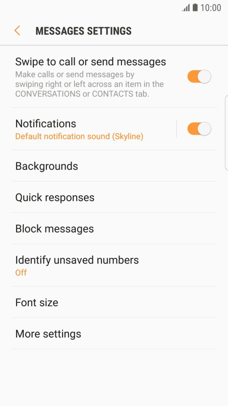Press More settings.