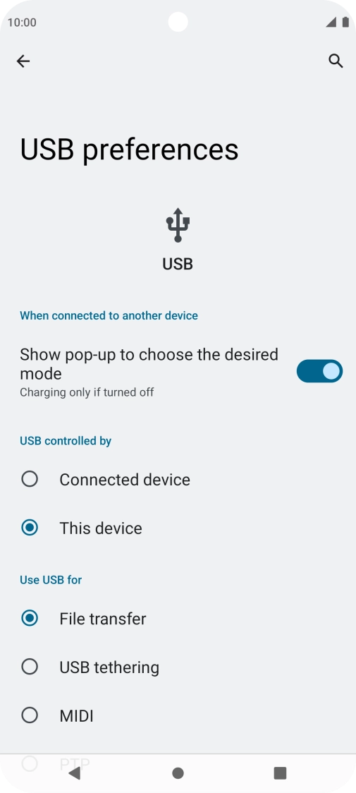 Press File transfer.