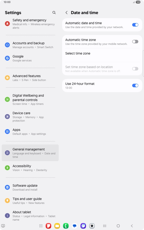 Press the indicator next to 