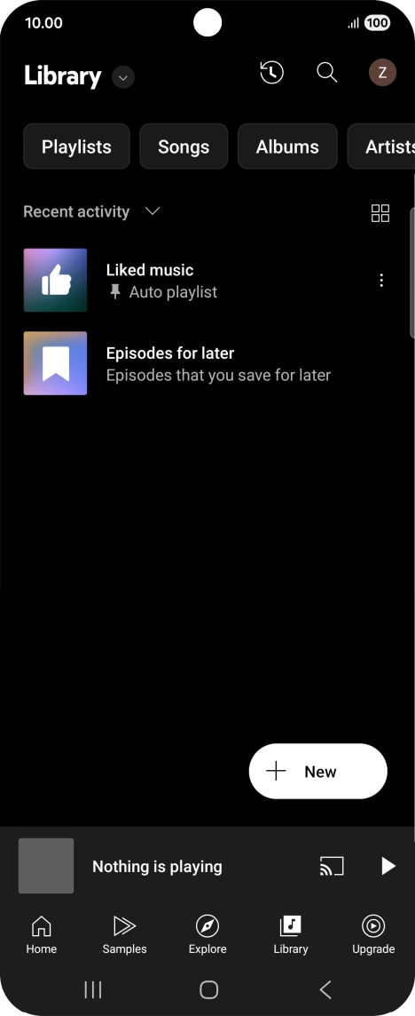 Press the drop down list.