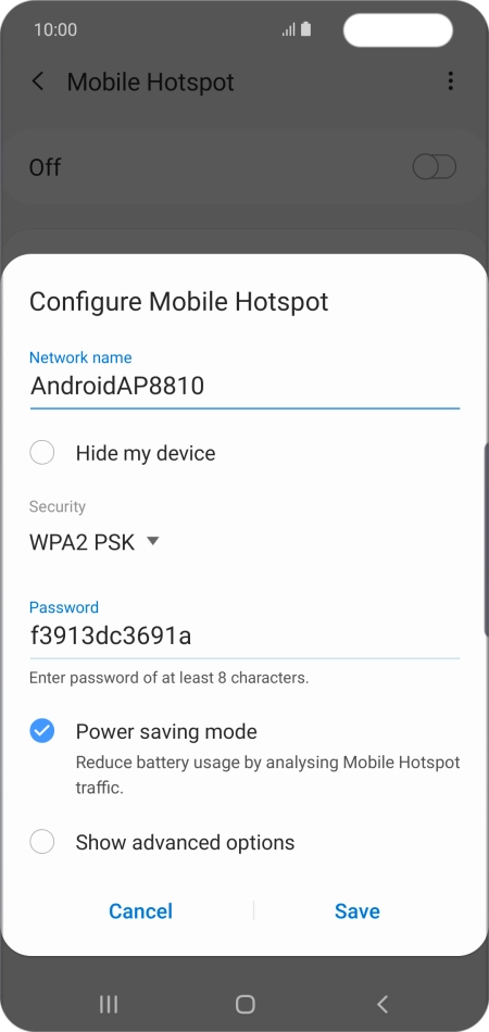 Press the field below 