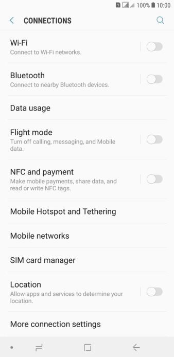 Press Mobile networks.
