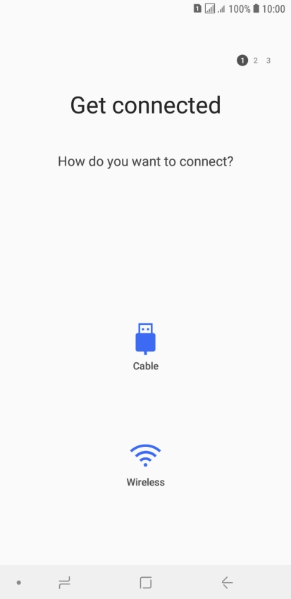 Press the required transfer type and follow the instructions on the screen to transfer the content.