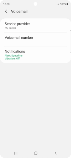 Press Voicemail number.