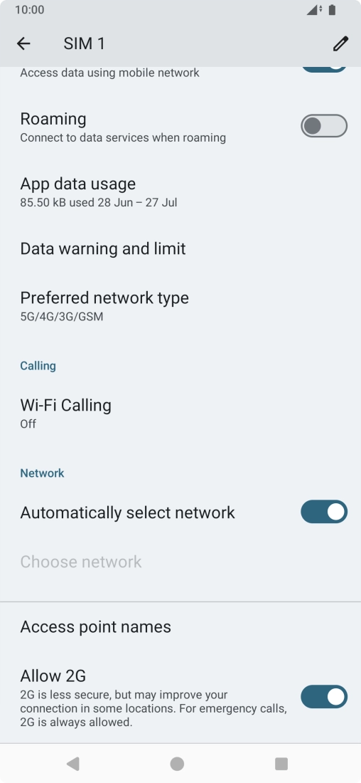 Press Wi-Fi Calling.