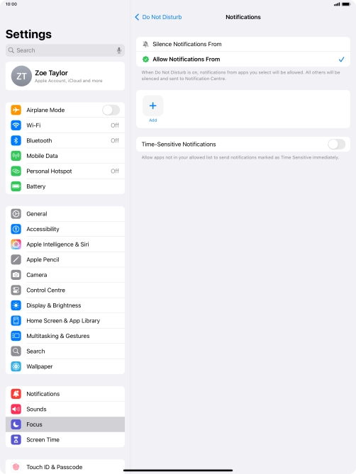 Press the indicator next to 