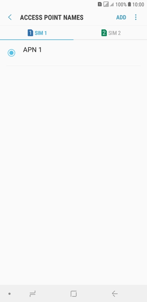 Press the required SIM.