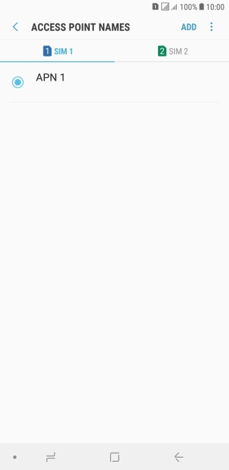 Press the required SIM.