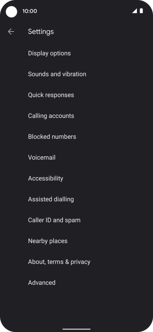 Press Calling accounts.