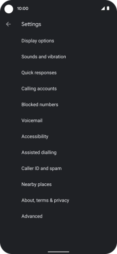 Press Calling accounts.