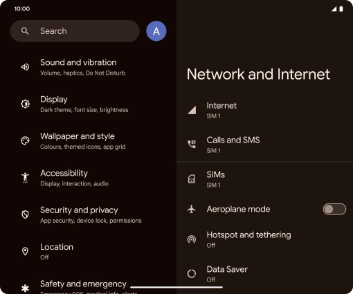 Press Sound and vibration.