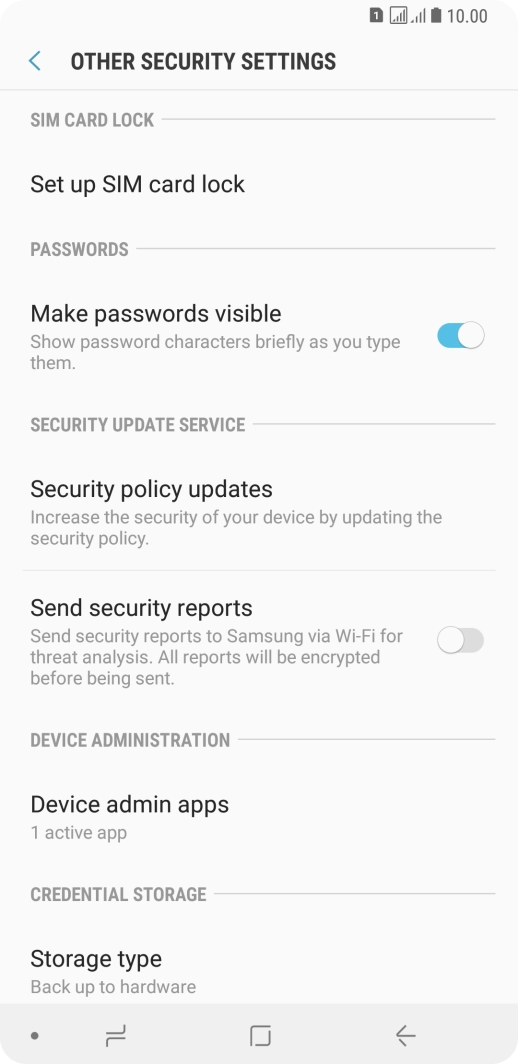 Press Set up SIM card lock.
