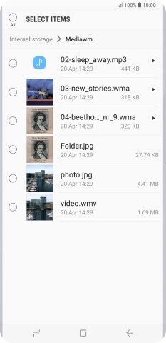 Press the required file.