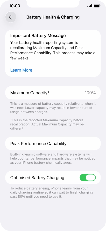 Press the indicator next to 