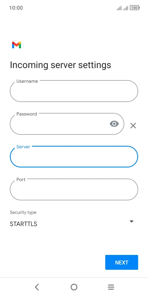 Press the field below 